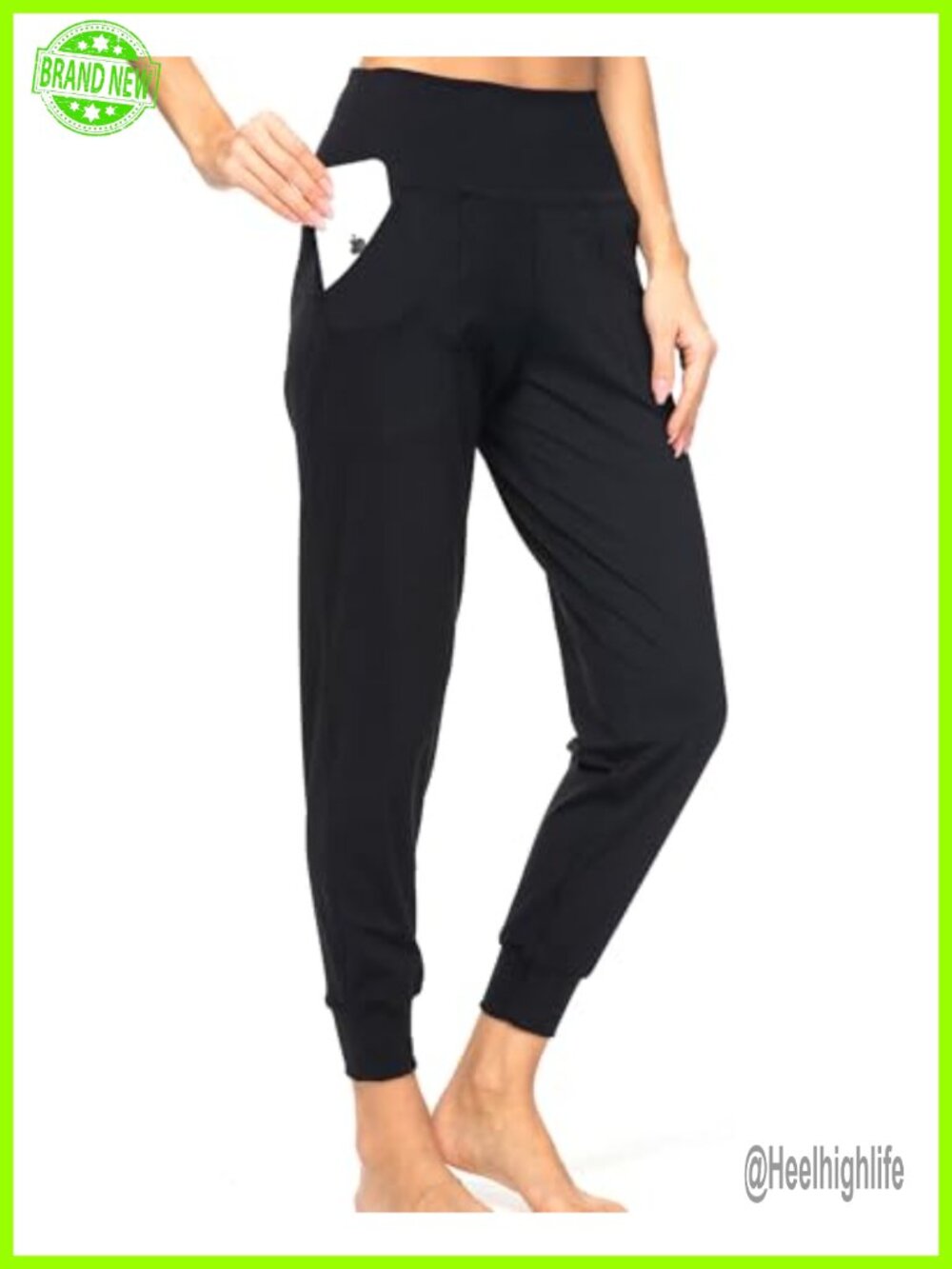 High Waist Joggers with Pockets, Lightweight Quick Dry Athletic Workout Pants